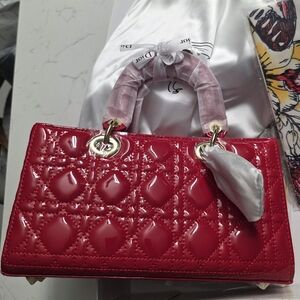 Red Patent Leather Satchel